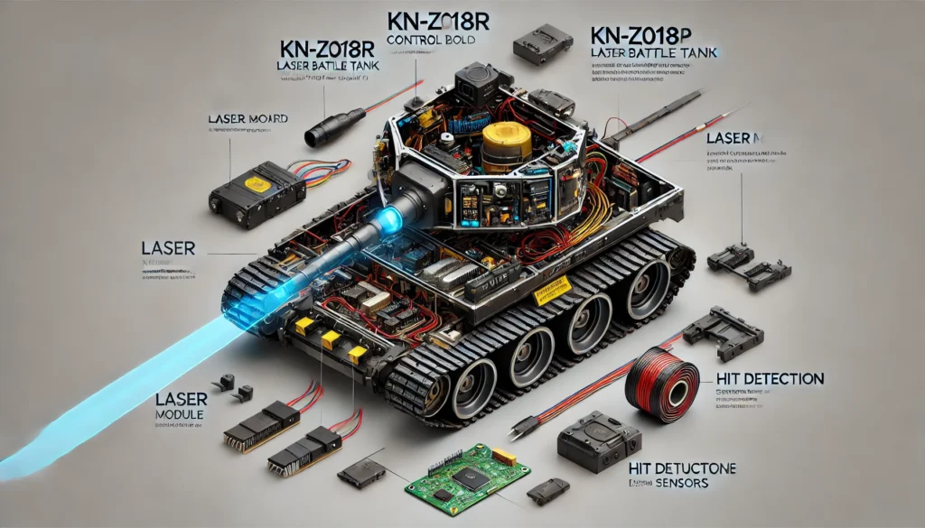 kn-z018r board on a lazer battle tank